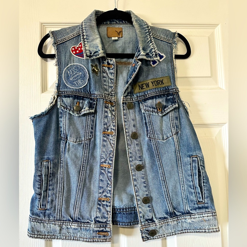 American Eagle Denim Vest